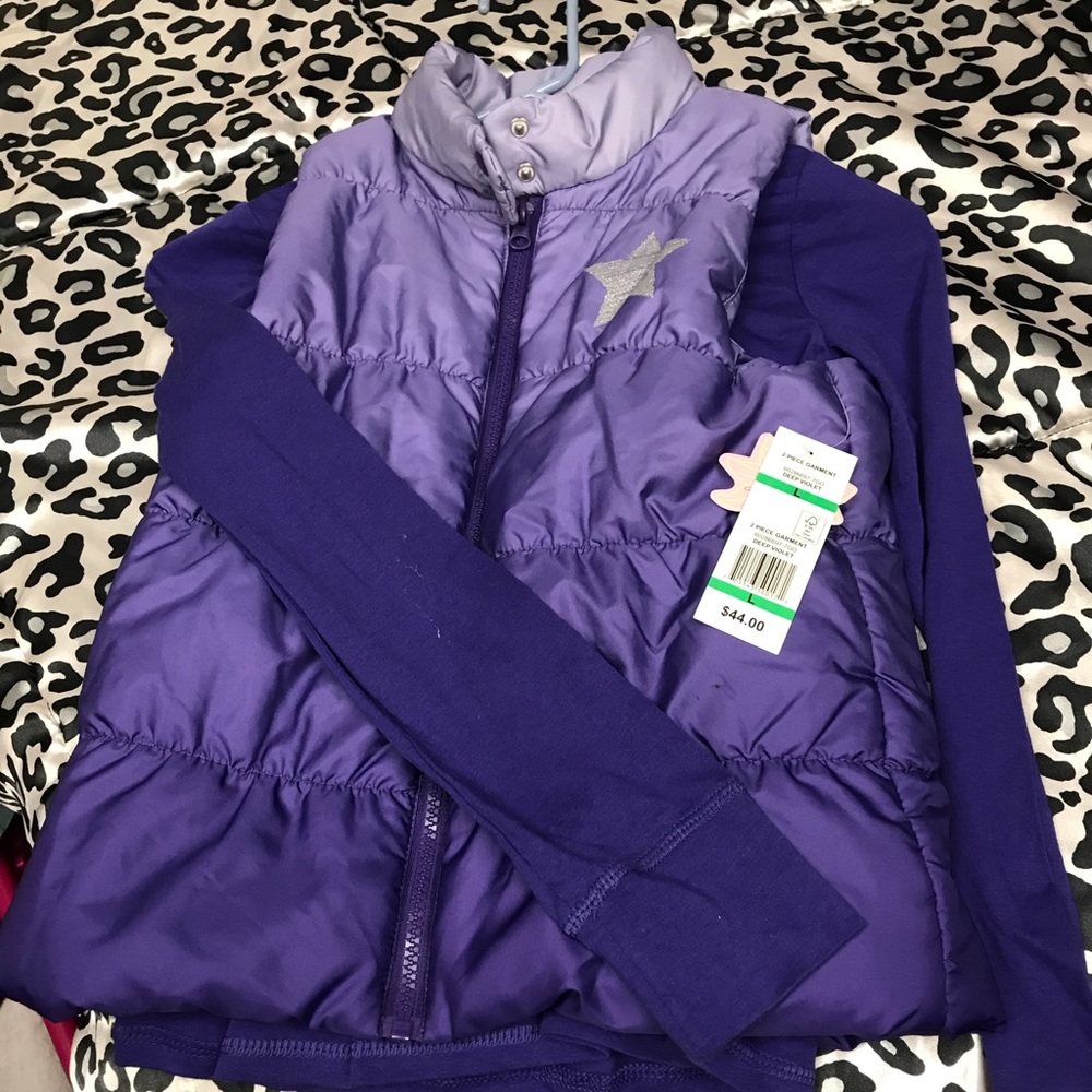Girls vest with matching long sleeve shirt